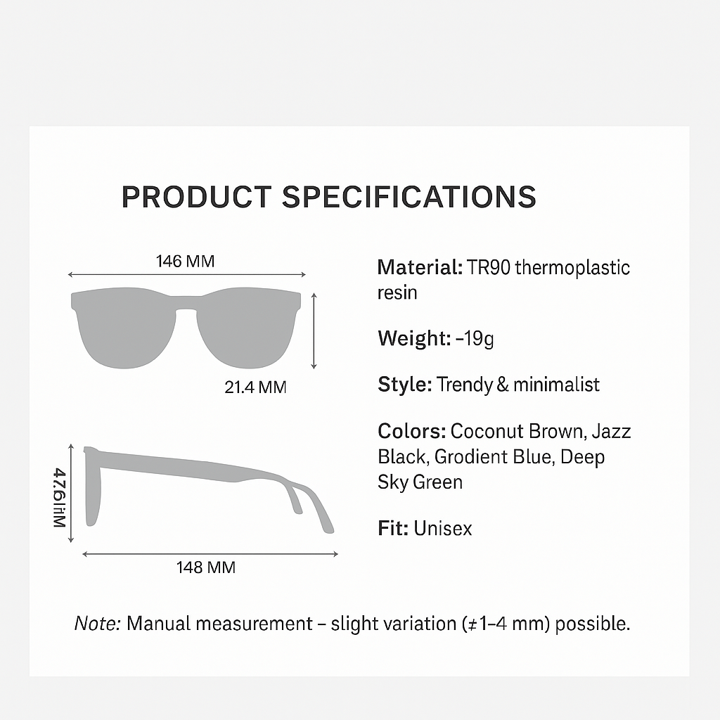 Unisex Folding Sunglasses – UV400 Ultra-Light Portable Shades