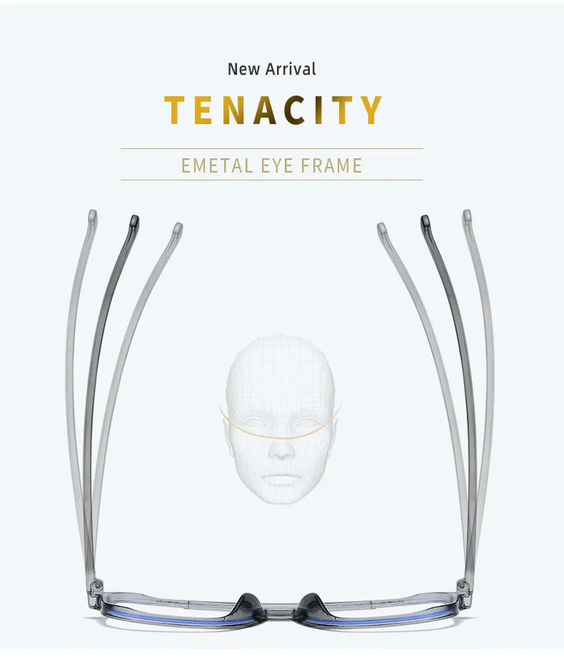 Transparent Square Computer Glasses — Anti Blue Light Eyewear