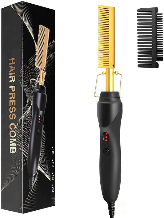 2 in1 Hot Comb Hair Straightener & Beard Press Comb
