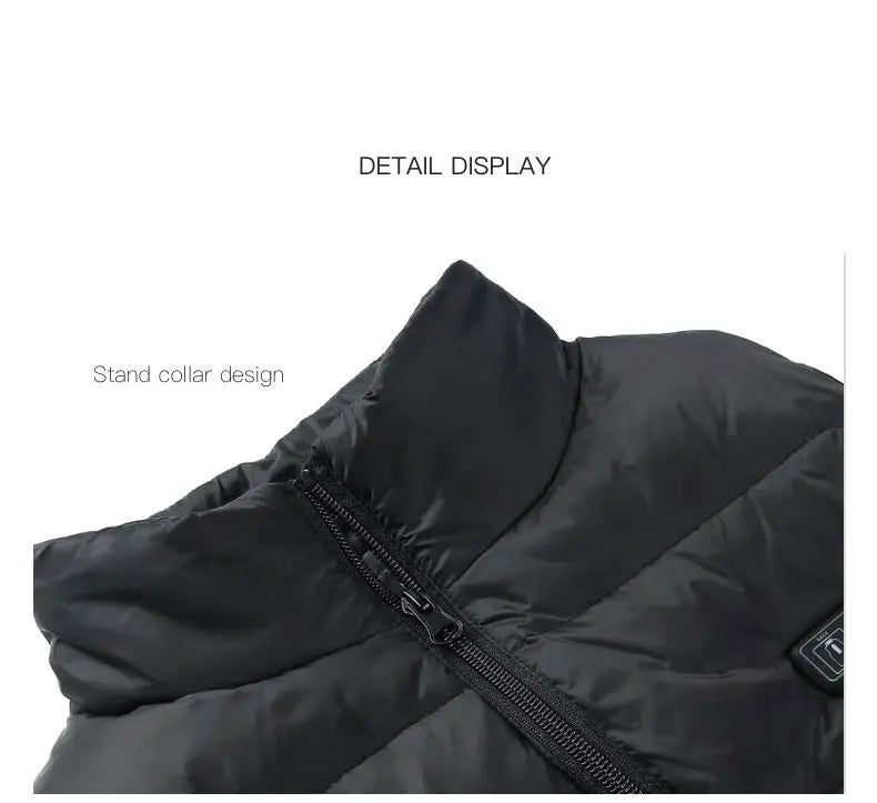 9-Zone Heated Jacket – USB Graphene Heating Coat for Men