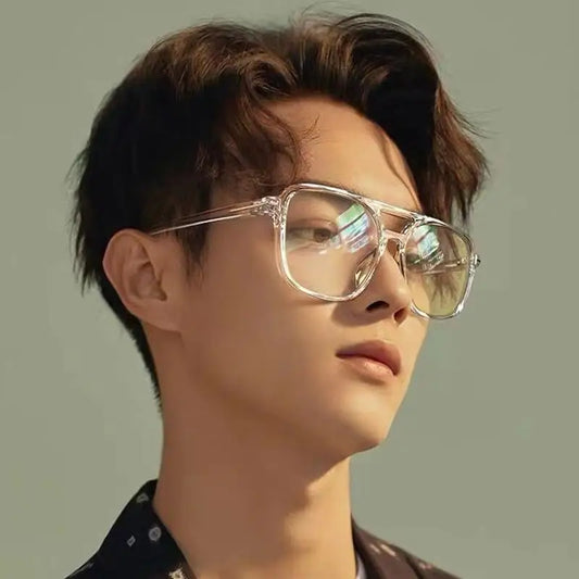 Transparent Square Computer Glasses — Anti Blue Light Eyewear