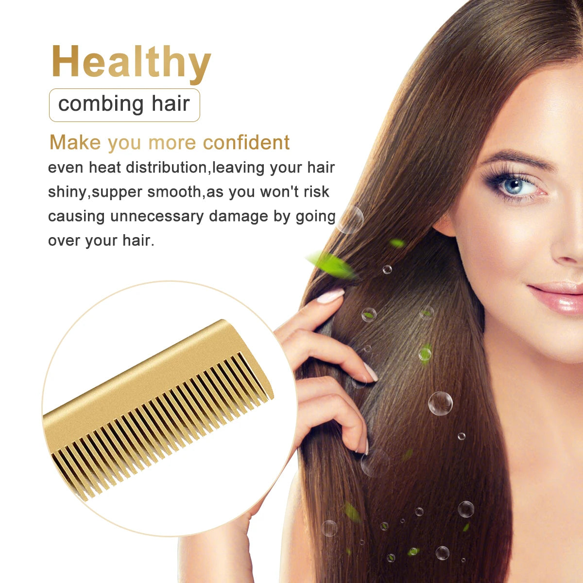 2 in1 Hot Comb Hair Straightener & Beard Press Comb
