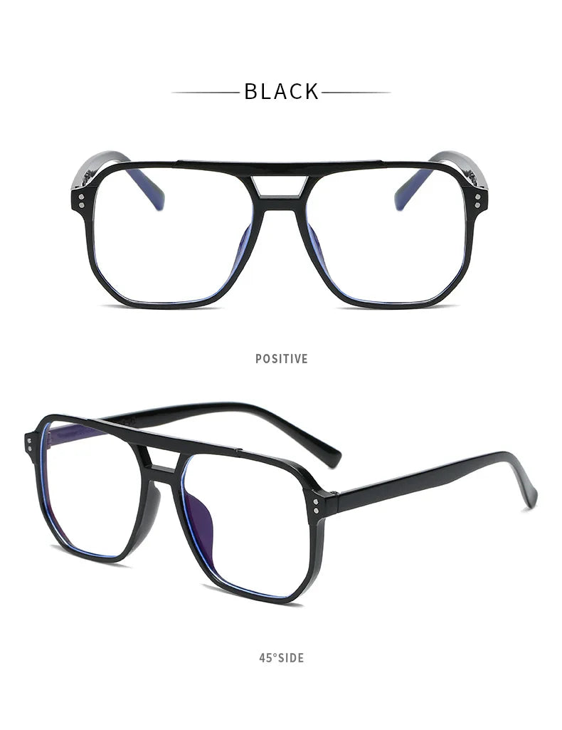 Transparent Square Computer Glasses — Anti Blue Light Eyewear