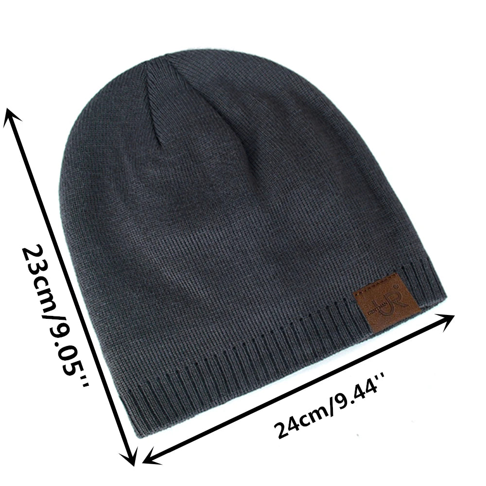 Unisex Fur-Lined Winter Beanie – Warm Knitted Hat for Men & Women