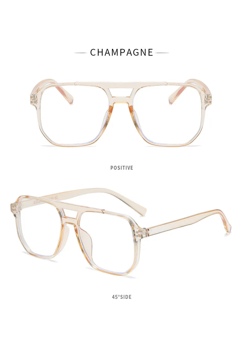 Transparent Square Computer Glasses — Anti Blue Light Eyewear