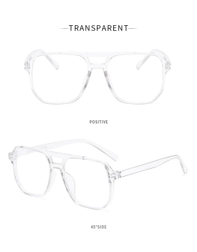 Transparent Square Computer Glasses — Anti Blue Light Eyewear