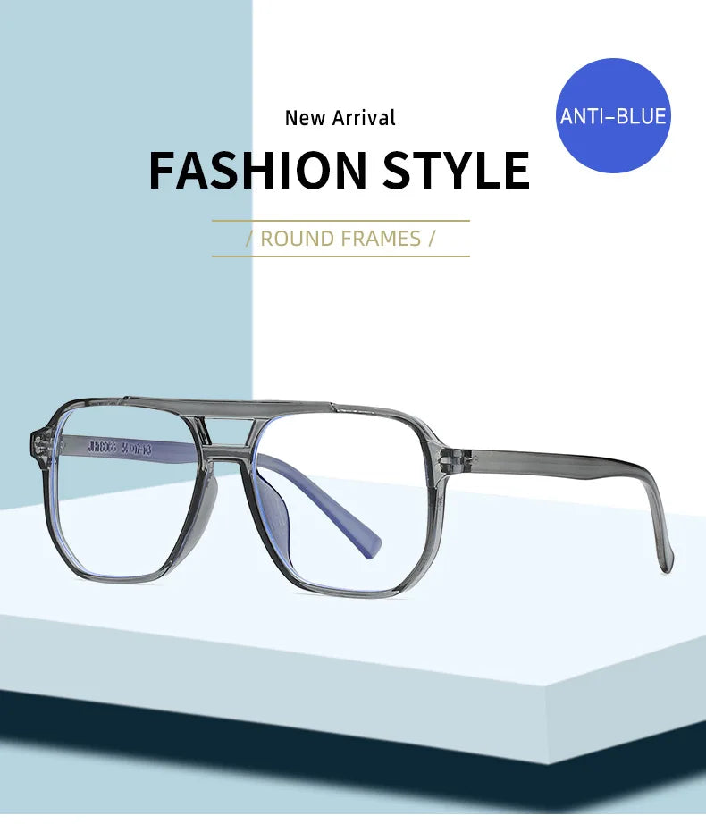 Transparent Square Computer Glasses — Anti Blue Light Eyewear