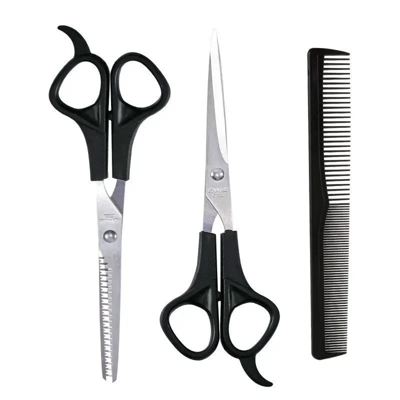 Hairdressing Scissors Kit 3 Pcs – Professional Hair Cutting & Thinning Tools for Men