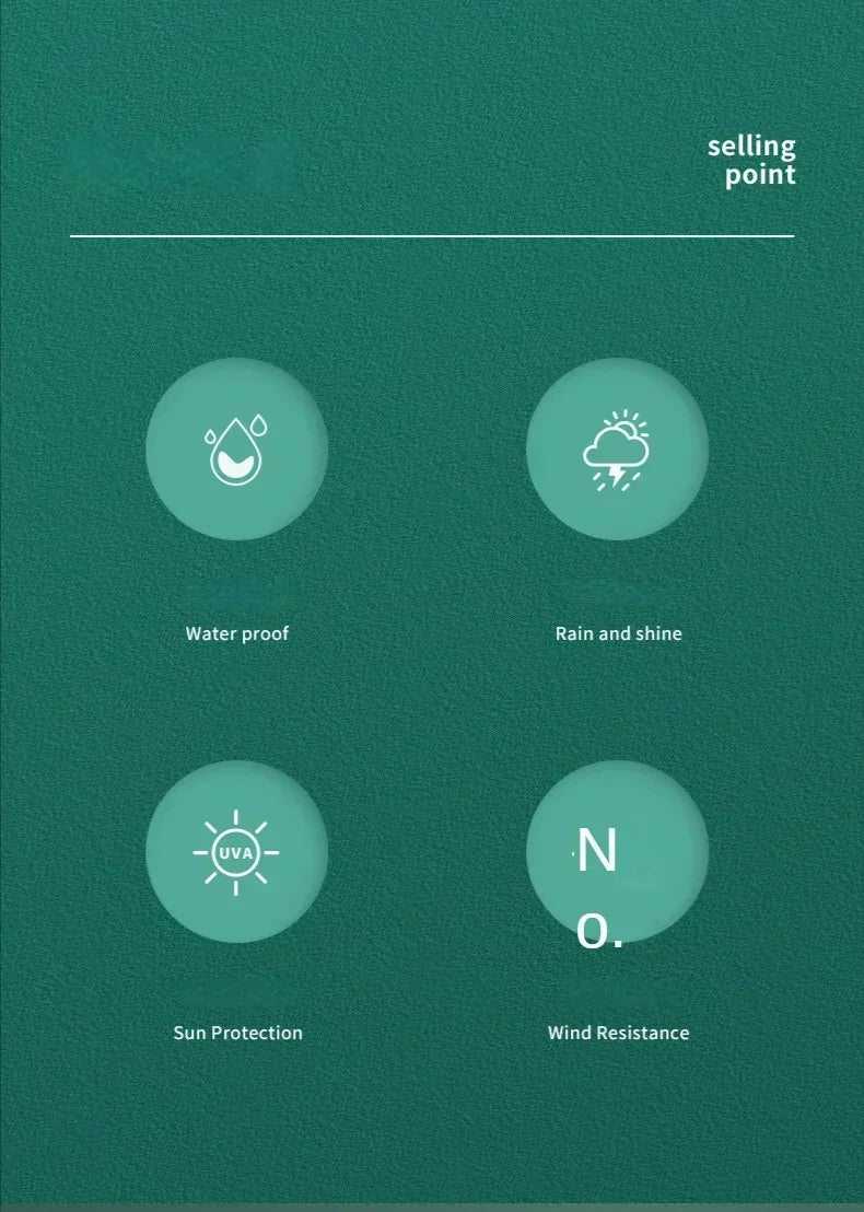 Mini Folding Automatic Umbrella – Windproof UV Protection, Portable for Men & Women