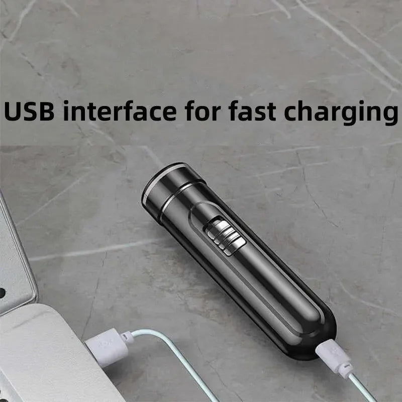 Compact USB Rechargeable Electric Razor – Wet & Dry, One-Button