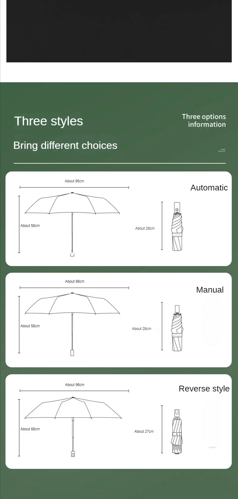 Mini Folding Automatic Umbrella – Windproof UV Protection, Portable for Men & Women