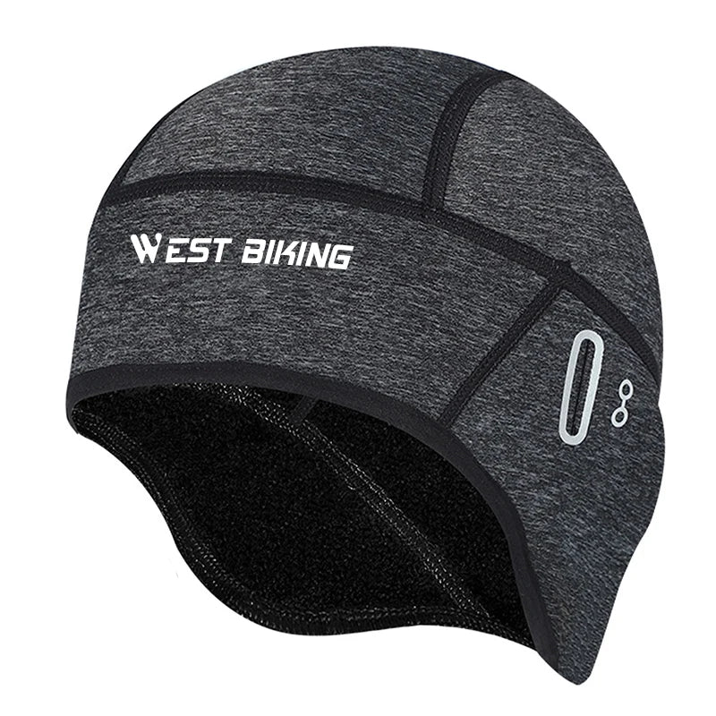 WEST BIKING Thermal Fleece Skull Cap – Wind-Resistant Helmet Liner