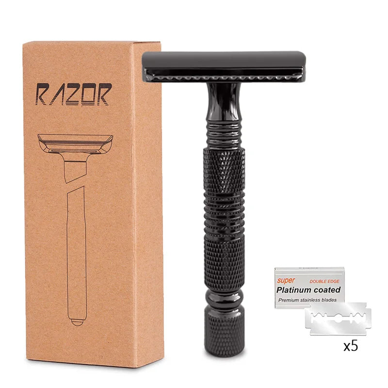 Classic Double-Edge Safety Razor — Anti-Slip Handle
