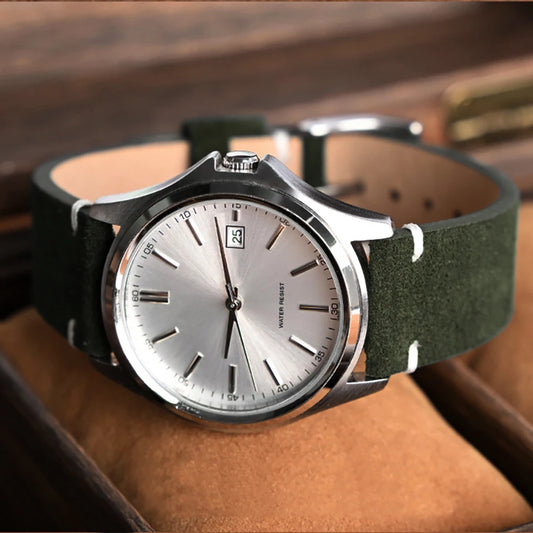 Unisex Quick-Release Suede Watch Strap – Brown Calfskin (14/16/18/20/22 mm)