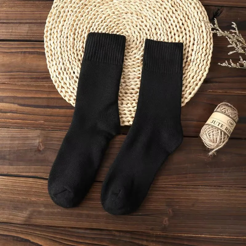 Men’s Thick Wool-Blend Winter Socks – Vintage Boot Socks (Double-Layer)