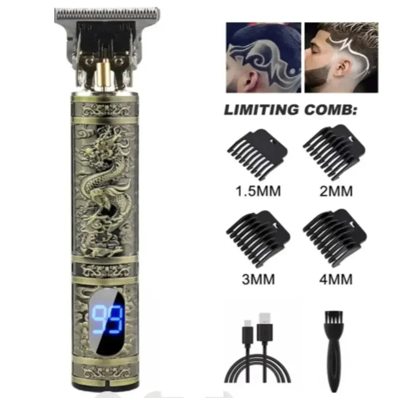 T9 LCD Electric Hair Clipper – Rechargeable Trimmer & Shaver for Men