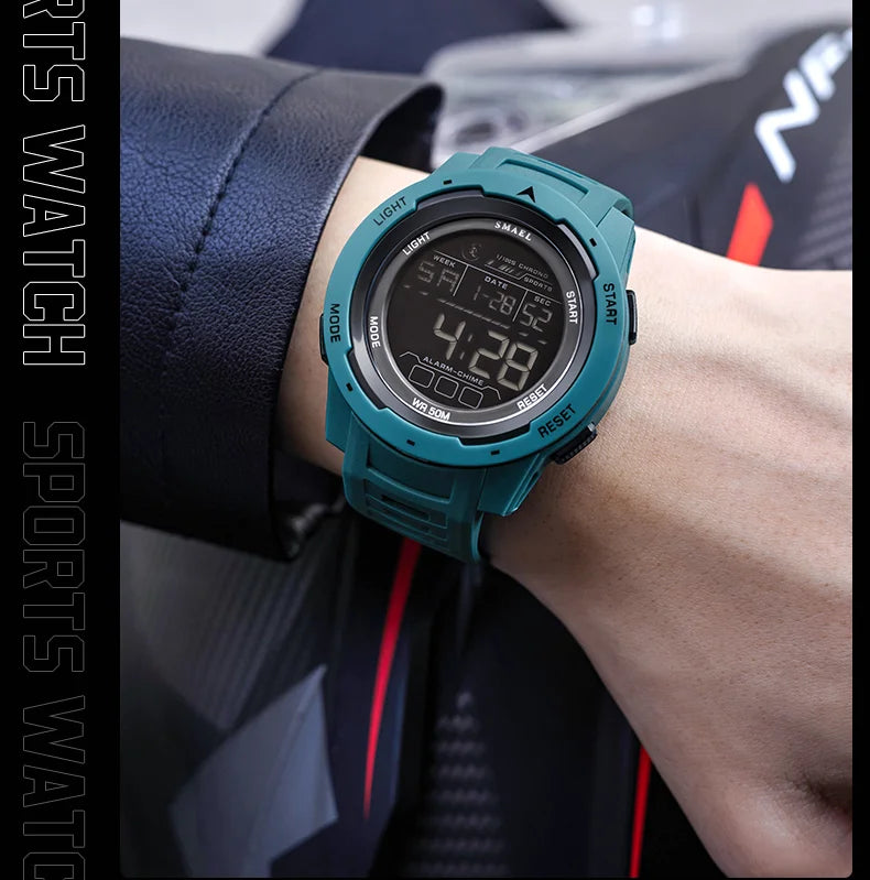 SMAEL 8105 Digital Sports Watch — Waterproof 50 m