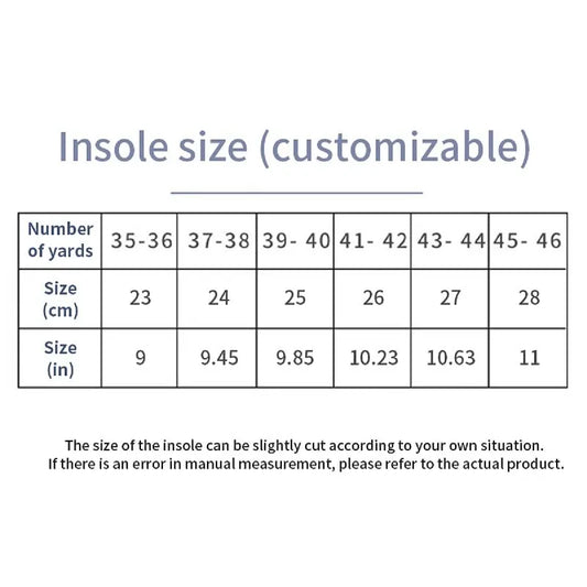 Sport Orthopedic Insoles EVA – Shock Absorbing, Arch Support, Breathable for Men