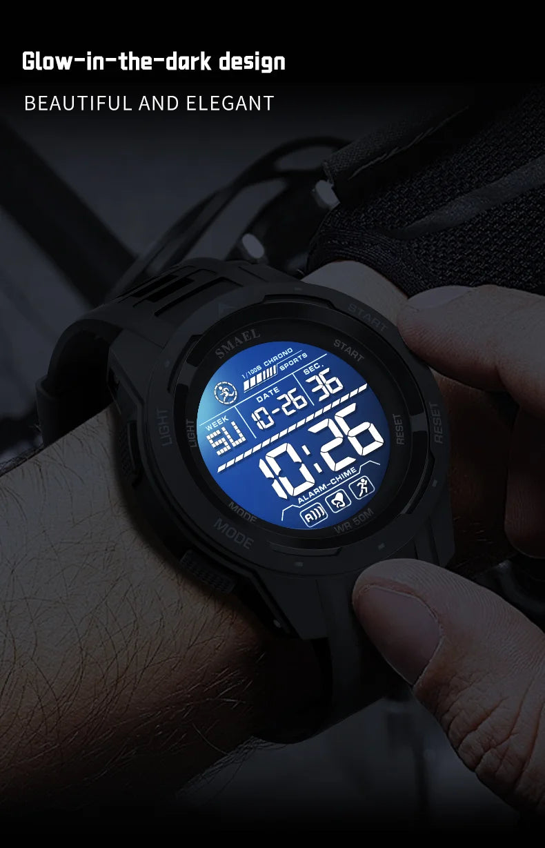 SMAEL 8105 Digital Sports Watch — Waterproof 50 m