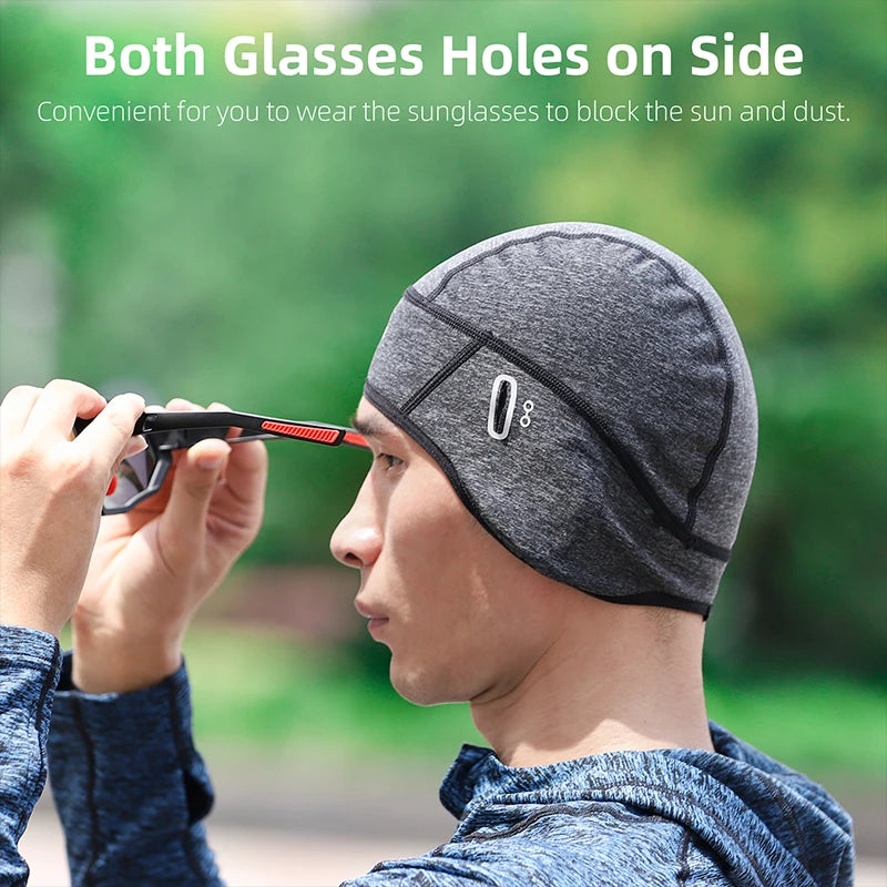 WEST BIKING Thermal Fleece Skull Cap – Wind-Resistant Helmet Liner