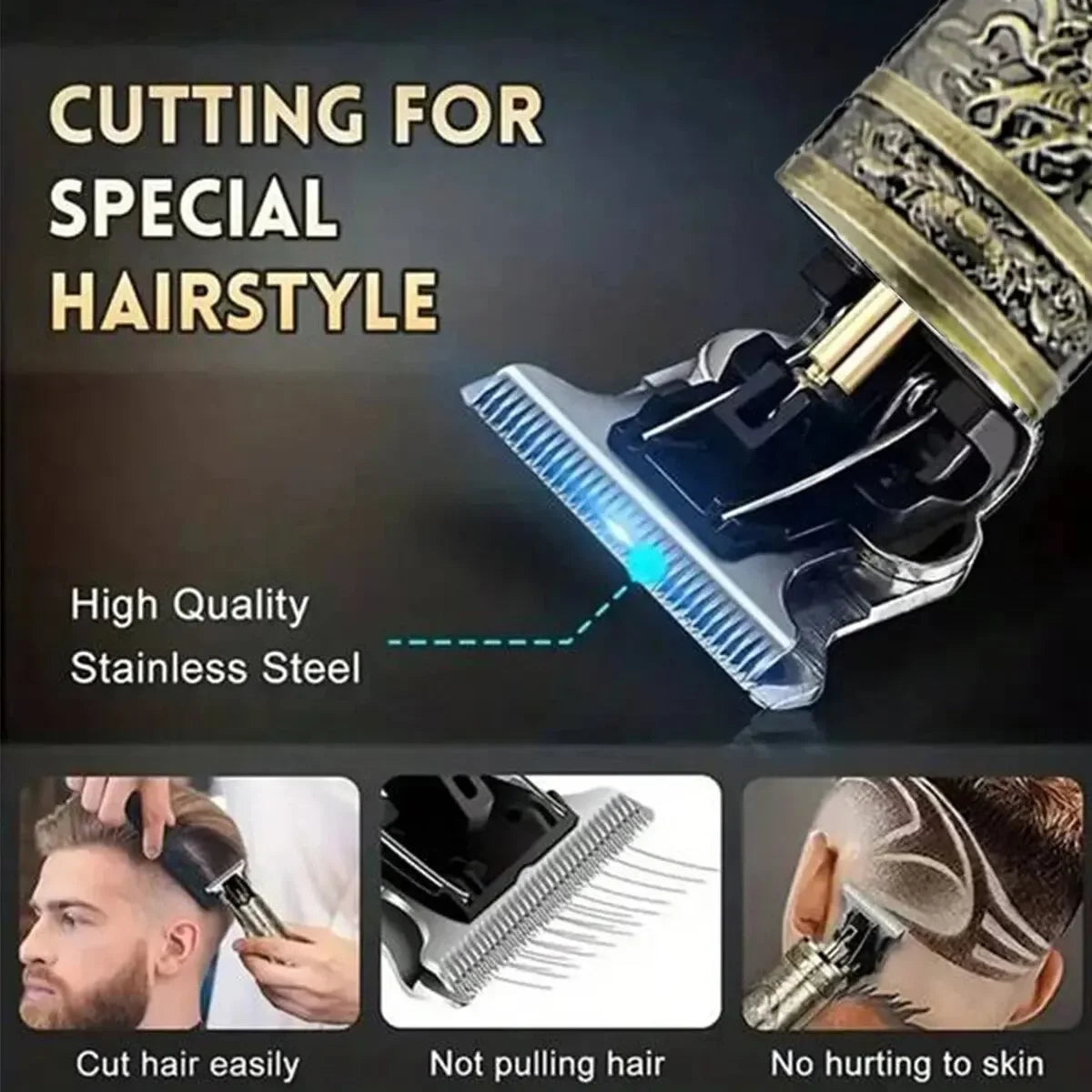 T9 LCD Electric Hair Clipper – Rechargeable Trimmer & Shaver for Men