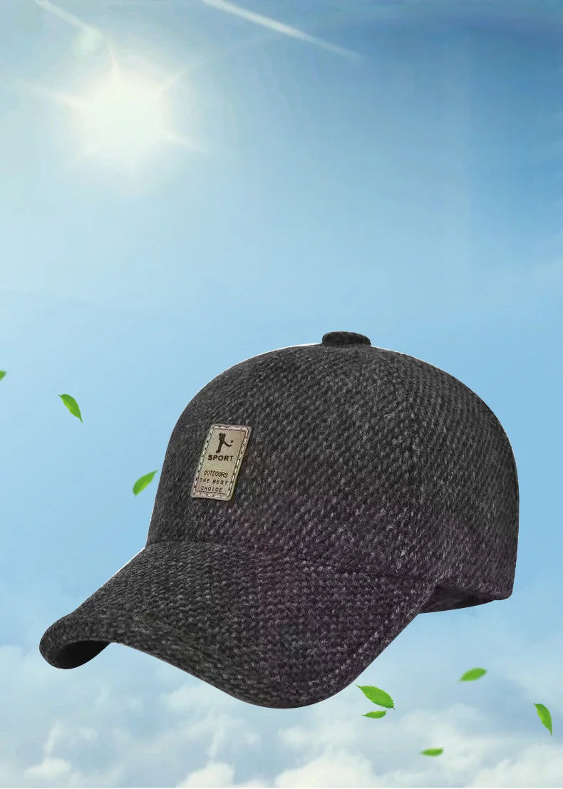 Classic Cotton Dad Cap – Wind-Resistant Lined Baseball Hat (Men)