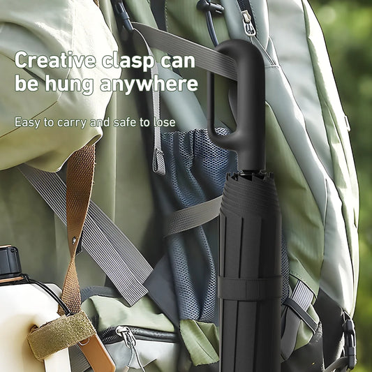 Compact Windproof Automatic Folding Umbrella – Double-Layer, One-Hand Open/Close