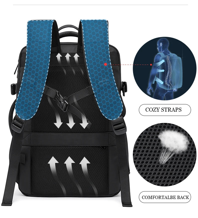 BANGE Expandable Men’s Laptop Backpack — Waterproof 17.3"