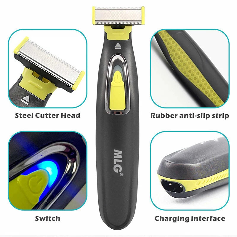MLG Portable Electric Trimmer (T-Blade) – USB Rechargeable, Washable Head