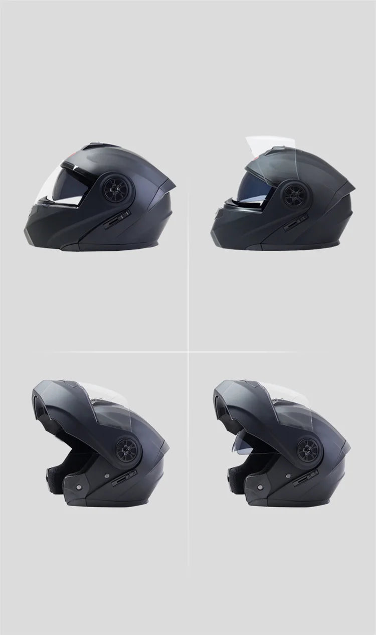 Modular Dual-Visor Motorcycle Helmet – Flip-Up Full Face (Unisex)