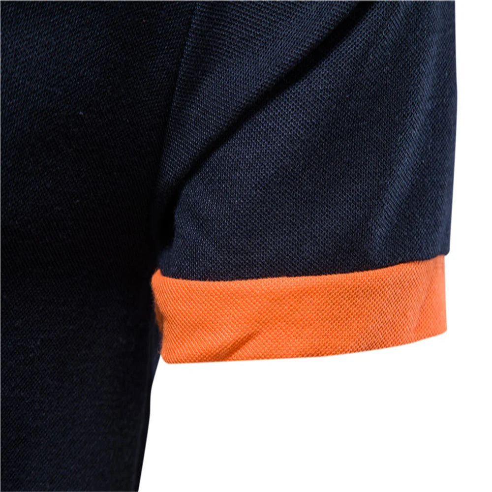 Men’s Embroidered Giraffe Polo Shirt — Summer Short Sleeve