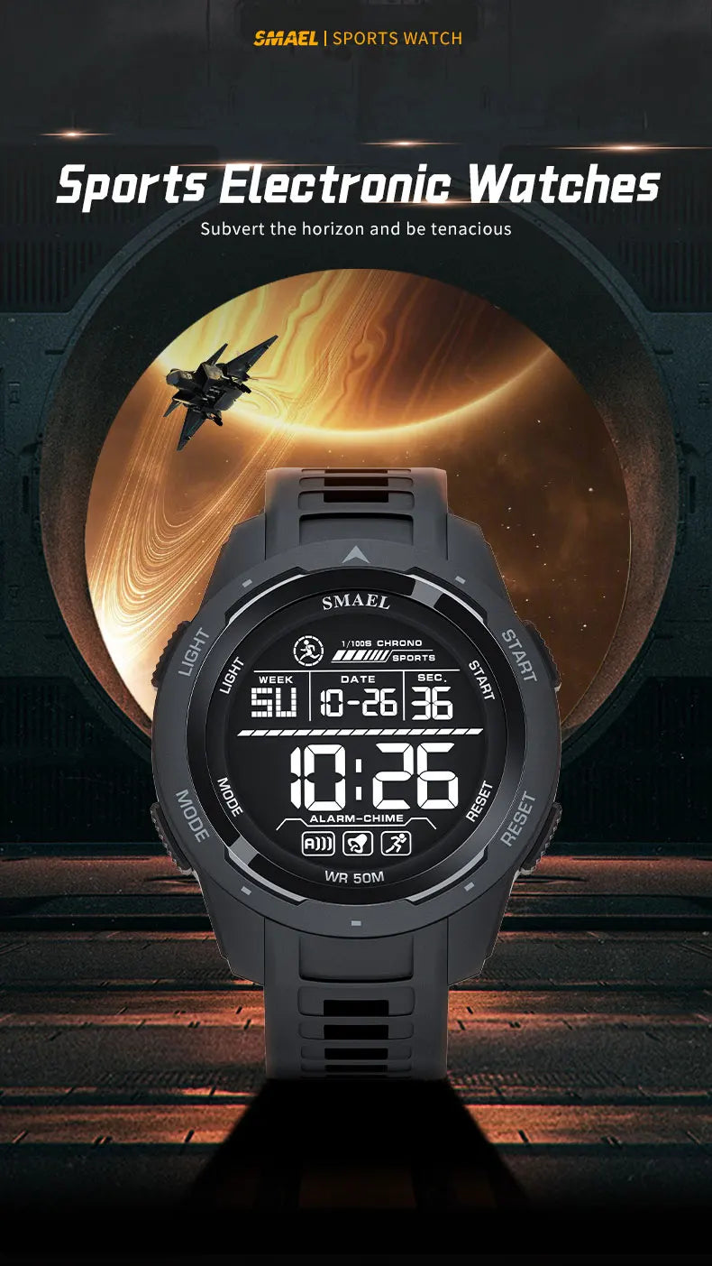 SMAEL 8105 Digital Sports Watch — Waterproof 50 m