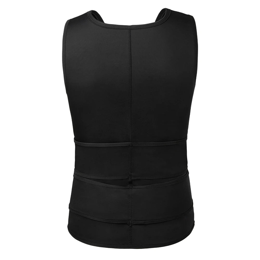 Men’s Sauna Vest Waist Trainer – Double-Belt Compression Shapewear