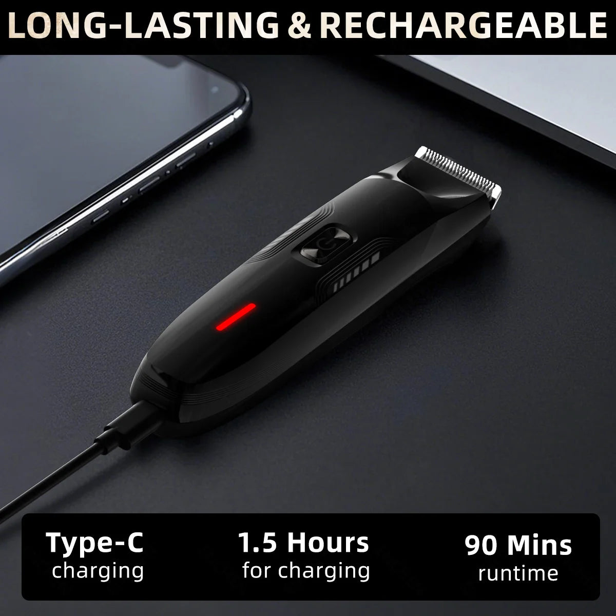 ENCHEN Spark 3 Hair Clippers & Beard Trimmer – Mini Adjustable, USB Rechargeable