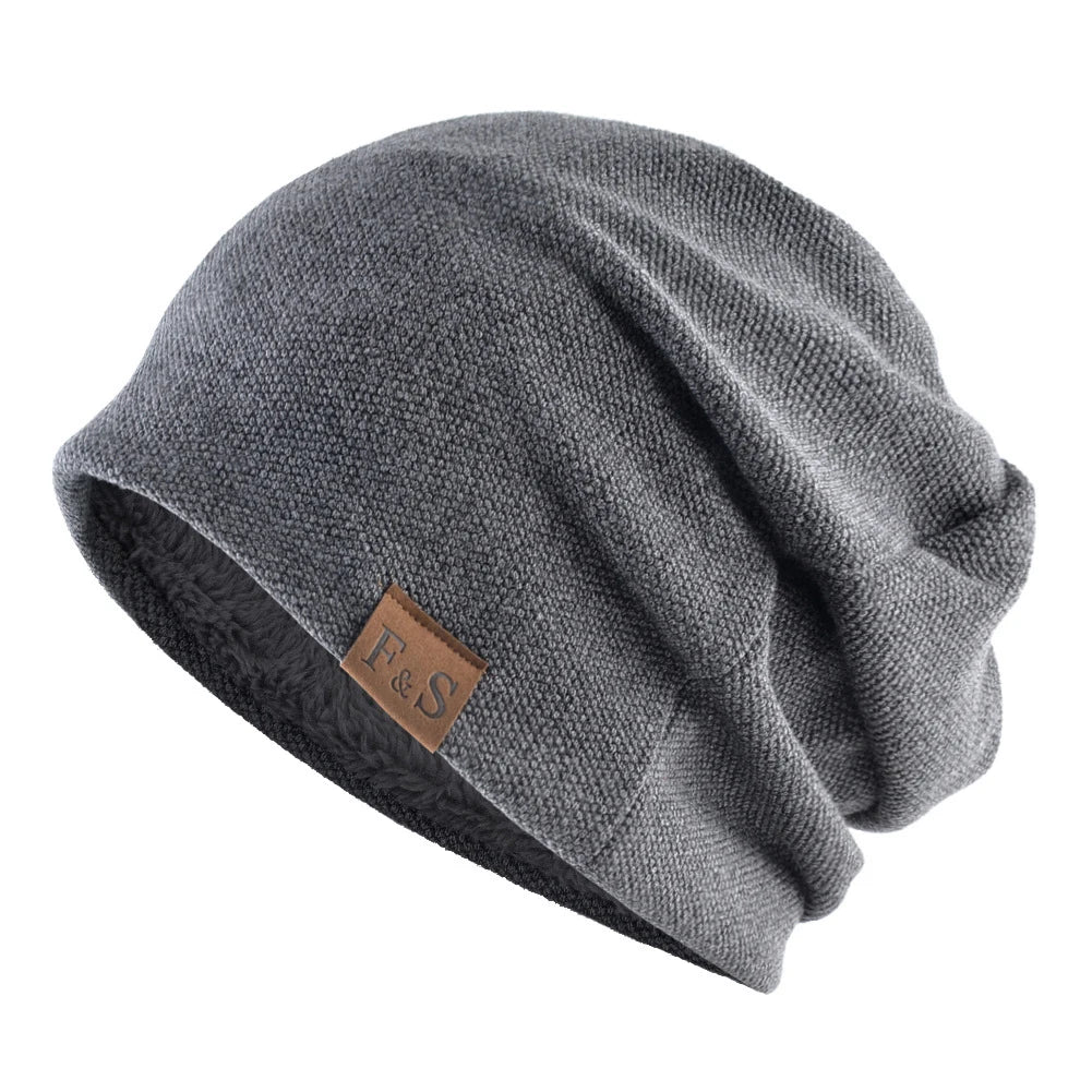 Warm Ribbed Knit Beanie – Unisex Solid Color