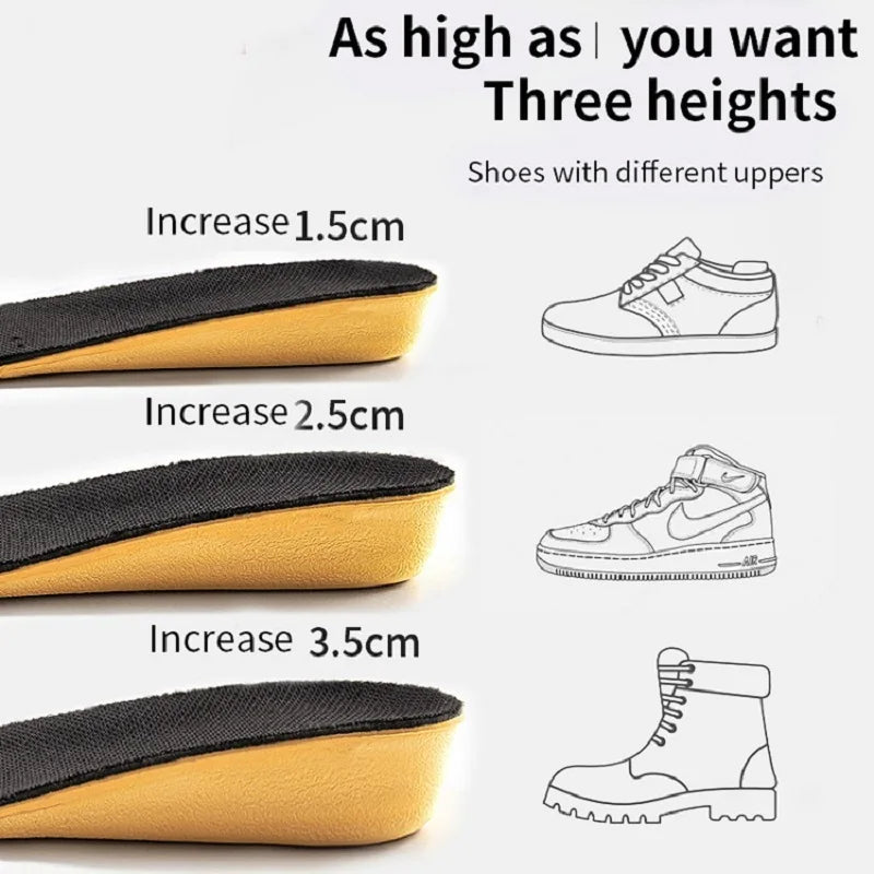 Invisible Height Increase Insoles – Heel Lift & Comfort for Men
