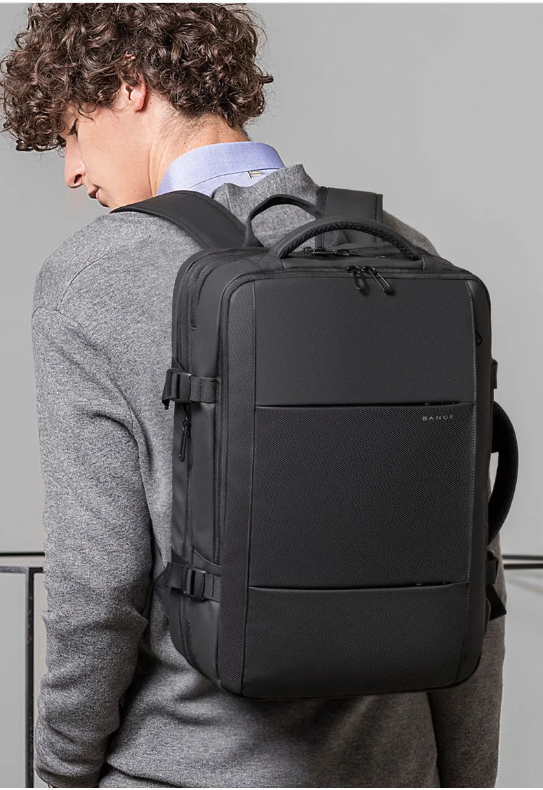 BANGE Expandable Men’s Laptop Backpack — Waterproof 17.3"