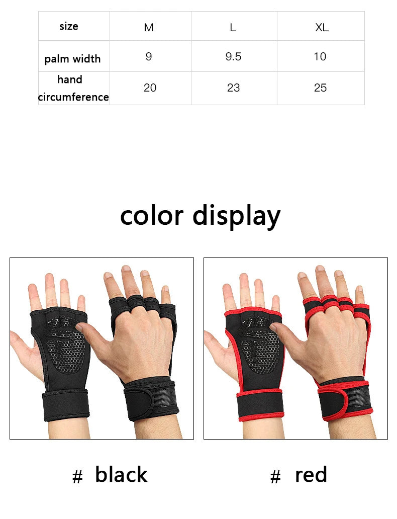 Gym Gloves with Wrist Support – Shock-Absorbing Grip