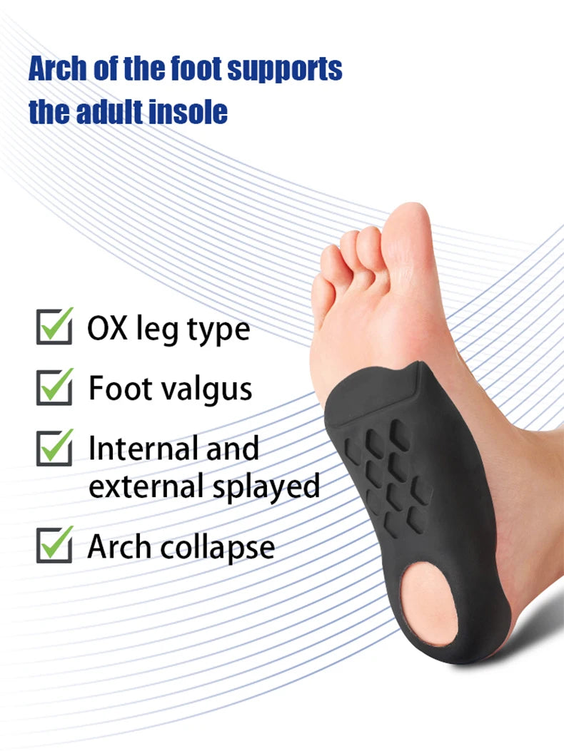 Orthopedic Arch Support Insoles – Flat Foot Relief & Comfort for Men & Women