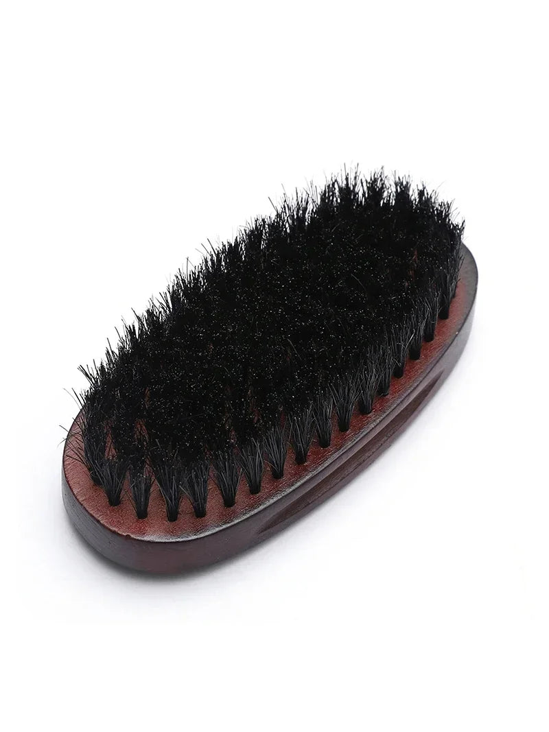 Wooden Hair & Beard Brush for Men — Natural Boar Bristle