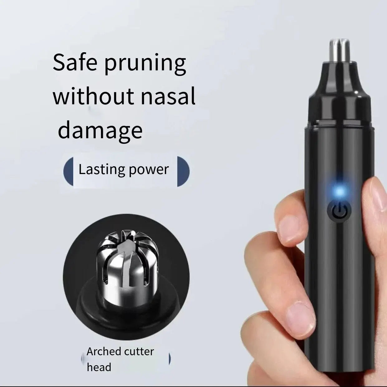 Low-Noise Electric Nose & Ear Hair Trimmer – Unisex High-Torque