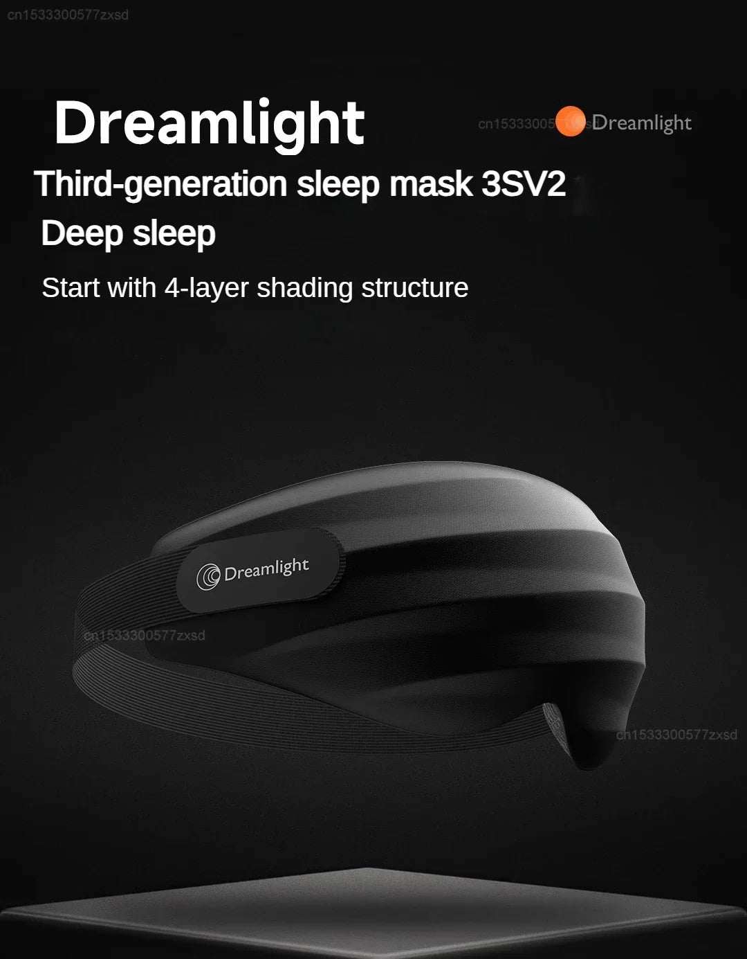 Dreamlight 3S 3D Contoured Sleep Mask – 100% Blackout