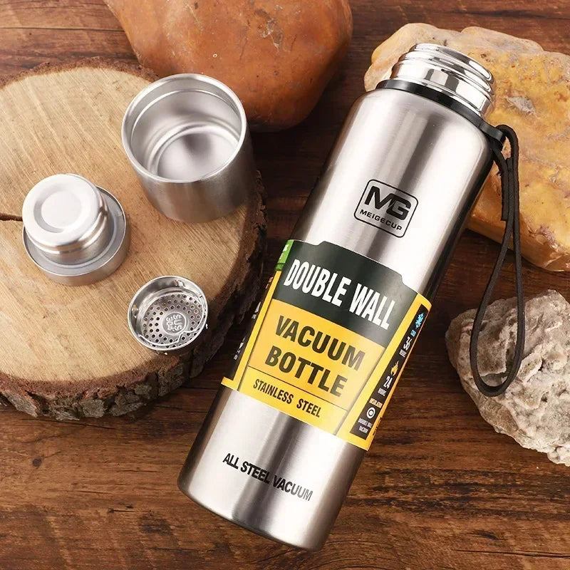 Portable Stainless Steel Thermos Bottle — Large Capacity Vacuum Flask