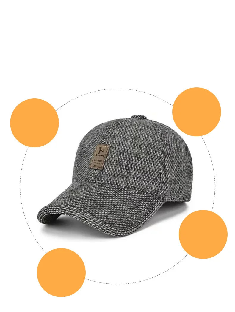 Classic Cotton Dad Cap – Wind-Resistant Lined Baseball Hat (Men)