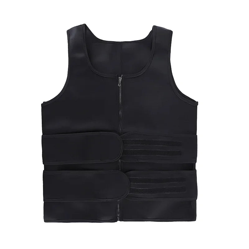 Men’s Sauna Vest Waist Trainer – Double-Belt Compression Shapewear