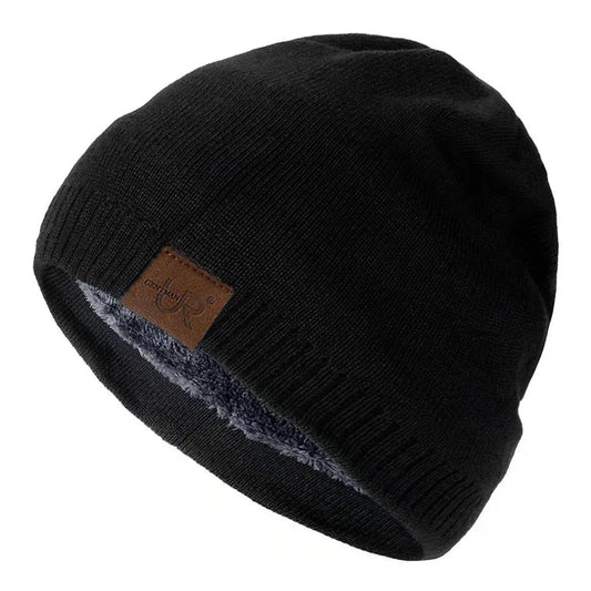 Unisex Fur-Lined Winter Beanie – Warm Knitted Hat for Men & Women