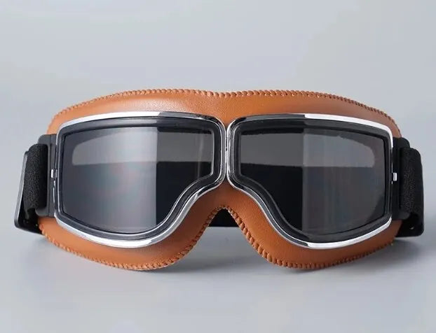 Retro Folding Motorcycle Goggles — Windproof Helmet Glasses