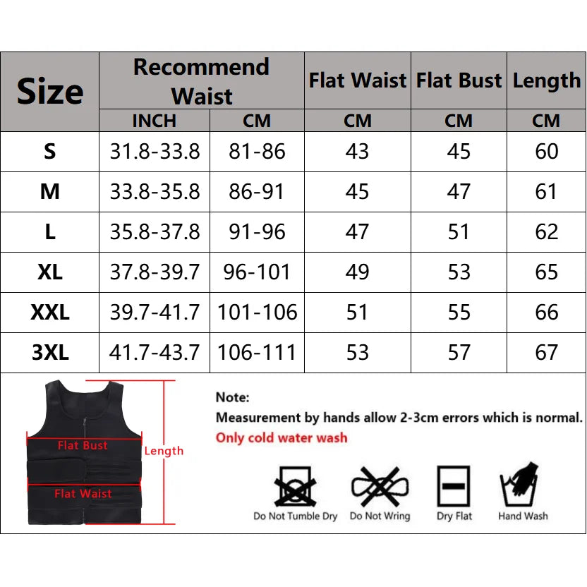 Men’s Sauna Vest Waist Trainer – Double-Belt Compression Shapewear