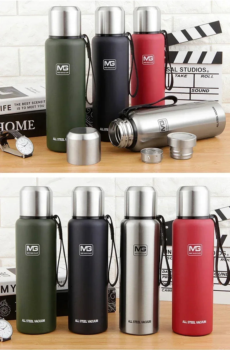 Portable Stainless Steel Thermos Bottle — Large Capacity Vacuum Flask