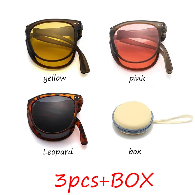 Unisex Folding Sunglasses – UV400 Ultra-Light Portable Shades